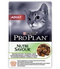 Pro Plan консервы для кошек вкусные кусочки с ягненком в желе пауч 85 гр.