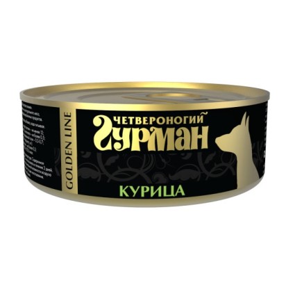 ЧЕТВЕРОНОГИЙ ГУРМАН для собак Курица 100 гр