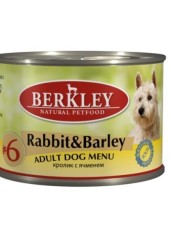 Berkley #6 для собак кролик с ячменем 200 гр