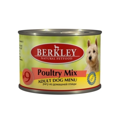Berkley #9 для собак рагу из домашней птицы 200 гр
