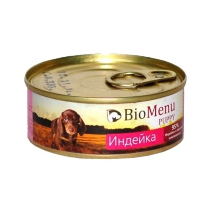 BioMenu Puppy для щенков с индейкой 100 гр