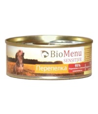 BioMenu Sensitive для собак перепелка 100 гр