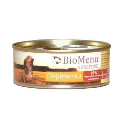 BioMenu Sensitive для собак перепелка 100 гр