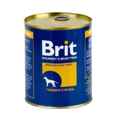 Brit для собак говядина и печень 850 гр