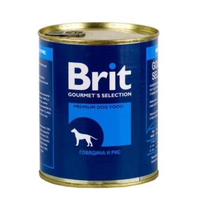 Brit для собак говядина и рис 850 гр