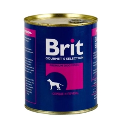 Brit для собак сердце и печень 850 гр