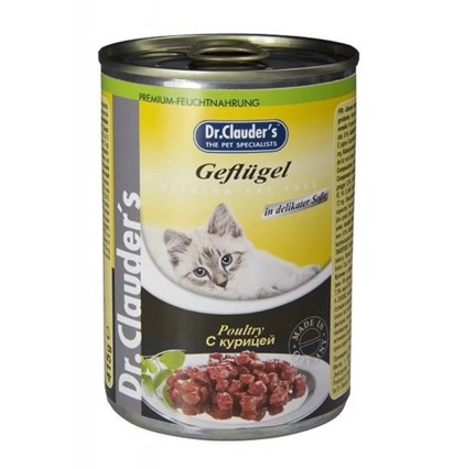 Dr.Clauder’s консервы для кошек с курицей 415 гр.
