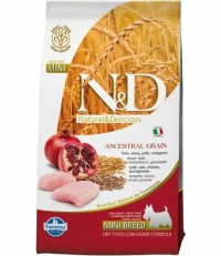Farmina N&D Mini breed Adult Ancestral Grain сухой корм для взрослых собак мелких пород с курицей и гранатом 800 гр. 