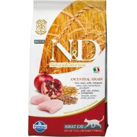 Farmina N&D Adult Cat Ancestral Grain сухой низкозерновой корм для кошек с курицей и гранатом 300 гр. 