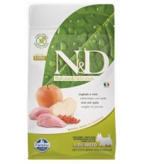 Farmina N&D Mini breed Adult Prime сухой корм для взрослых собак мелких пород с кабаном и яблоком 800 гр. 