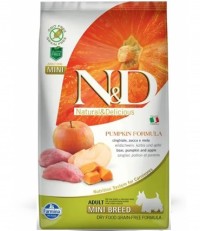 Farmina N&D Mini breed Adult Pumpkin Formula сухой корм для взрослых собак мелких пород с кабаном, яблоком и тыквой 800 гр. 