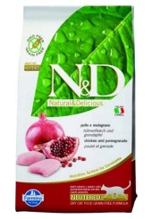 Farmina N&D Adult Cat Neutered сухой низкозерновой корм для стерилизованных кошек с курицей и гранатом 10 кг. 