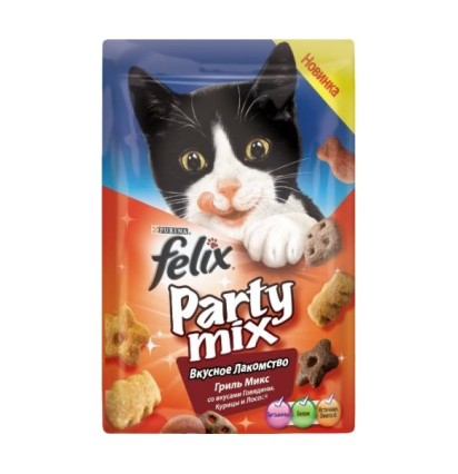 Felix Party mix лакомство для кошек гриль микс 20 гр.