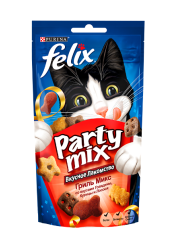 Felix Party mix лакомство для кошек гриль микс 60 гр.