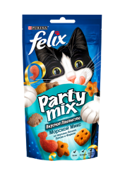 Felix Party mix лакомство для кошек морской микс 60 гр.