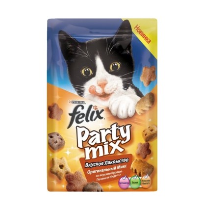 Felix Party mix лакомство для кошек оригинальный микс 20 гр.