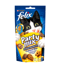 Felix Party mix лакомство для кошек сырный микс 60 гр.