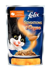 FELIX Sensations для кошек с индейкой в соусе со вкусом бекона 85 гр.