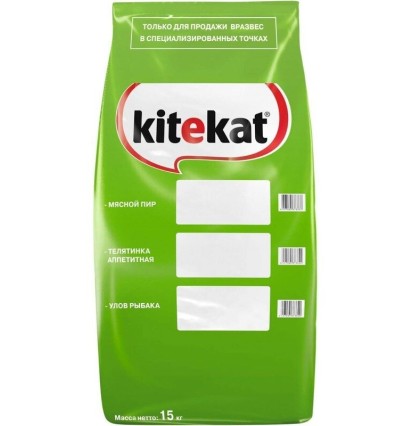 Kitekat сухой корм для кошек улов рыбака 15 кг.