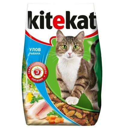 Китекет сухой корм для кошек улов рыбака 350 гр.