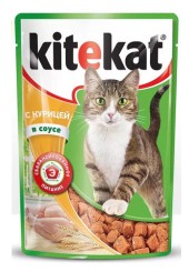 Китекет консервы для кошек в соусе с курицей 85 гр.