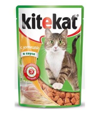 Китекет консервы для кошек в соусе с курицей 85 гр.