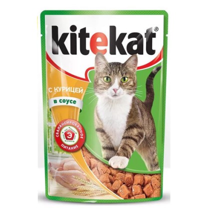 Китекет консервы для кошек в соусе с курицей 85 гр.