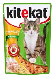 Китекет консервы для кошек в желе с курицей 85 гр.