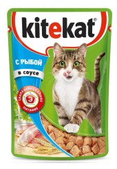 Китекет консервы для кошек в соусе с рыбой 85 гр.