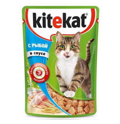 Китекет консервы для кошек в соусе с рыбой 85 гр.
