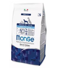 Monge Medium Puppy and Junior сухой корм для щенков средних пород с курицей 15 кг. 