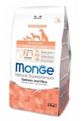 Monge All Breeds Puppy and Junior сухой корм для щенков всех пород с лососем и рисом 800 гр. 