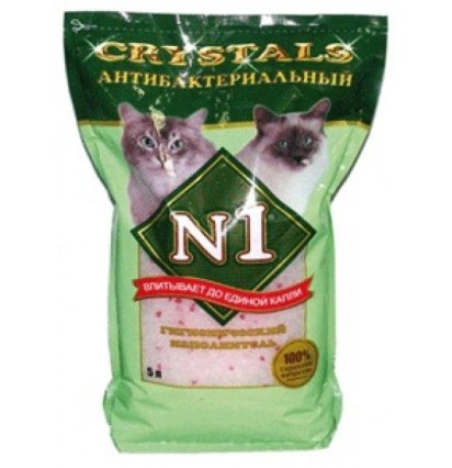 Барсик №1 Crystals наполнитель силикагелевый для туалета антибактериальный 5 л.