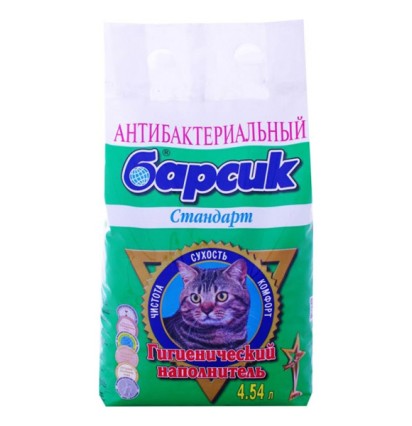 Барсик Стандарт антибактериальный наполнитель для туалета 4,54 л. 