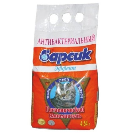 Барсик Эффект антибактериальный наполнитель для туалета 4,54 л. 