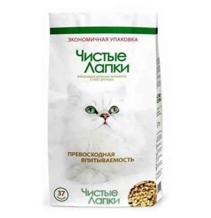 Чистые лапки древесный 37 л