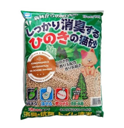 Japan Premium Pet комкующийся наполнитель для туалета на основе хиноки 7 л.
