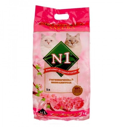 Барсик №1 Crystals наполнитель силикагелевый для туалета сакура 5 л.