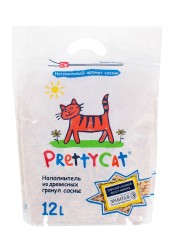 Pretty Cat наполнитель для туалета из древесных гранул сосны 12 л. 