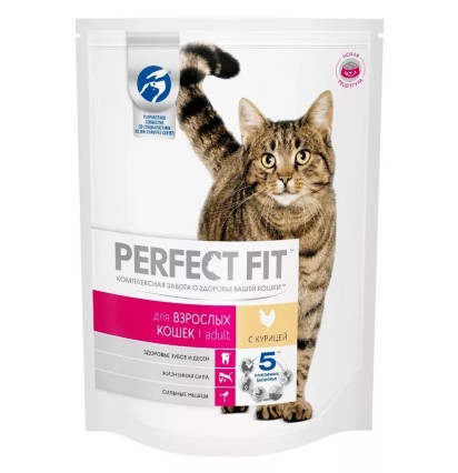 Перфект 190 гр для активных кошек с курицей