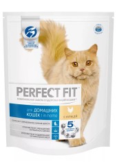 Перфект Фит сухой корм для кошек для домашинх кошек с курицей 650 гр.