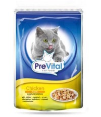 PreVital классик консервы для кошек с курицей в желе 100 гр. 