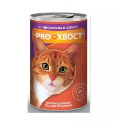 Прохвост консервы для кошек кролик 415 гр