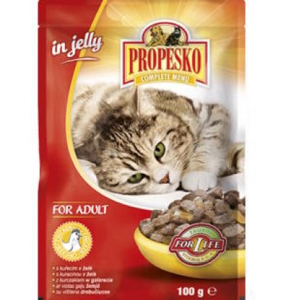 Propesko консервы для кошек в желе с курицей в желе пауч 100 гр.