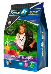 Верные друзья сухой корм для собак мясное ассорти 15 кг. 