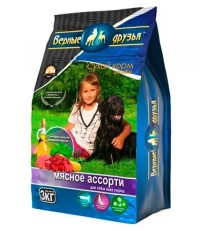 Верные друзья сухой корм для собак мясное ассорти 15 кг. 